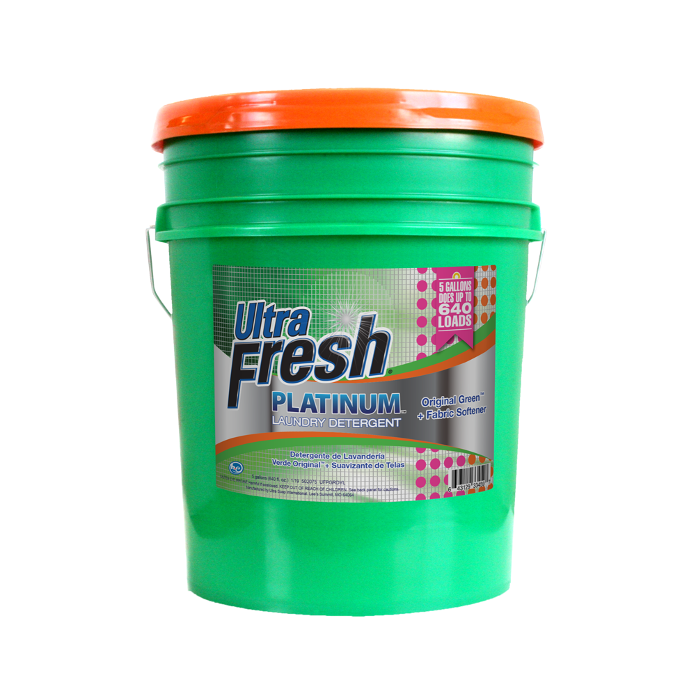 Ultra Fresh® Platinum™ Original Green Laundry Detergent + Fabric Softener - 5 Gallons