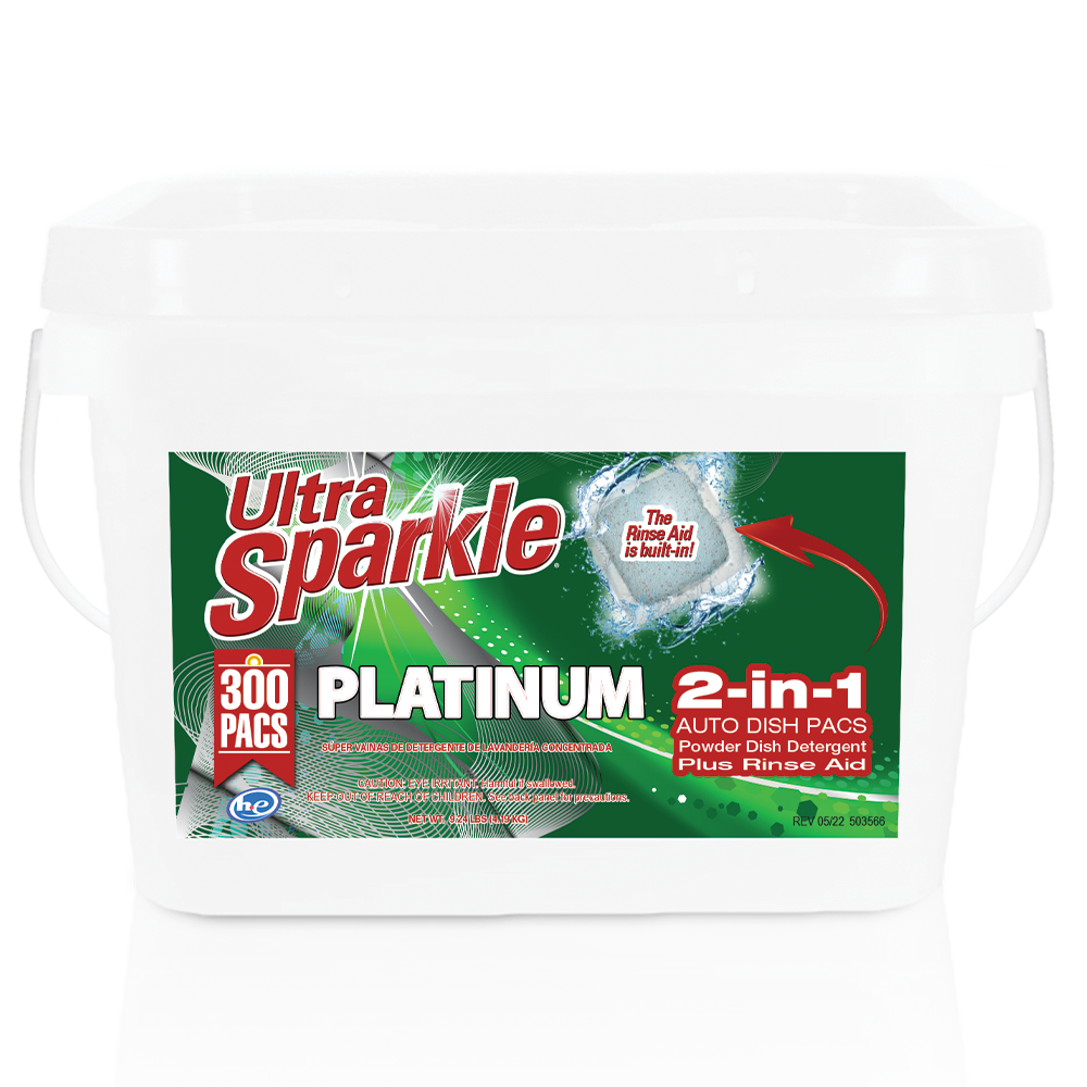 Ultra Sparkle™ Platinum™ 2-in-1 Auto Dish Pacs with Built-in Rinse Aid - 300 count